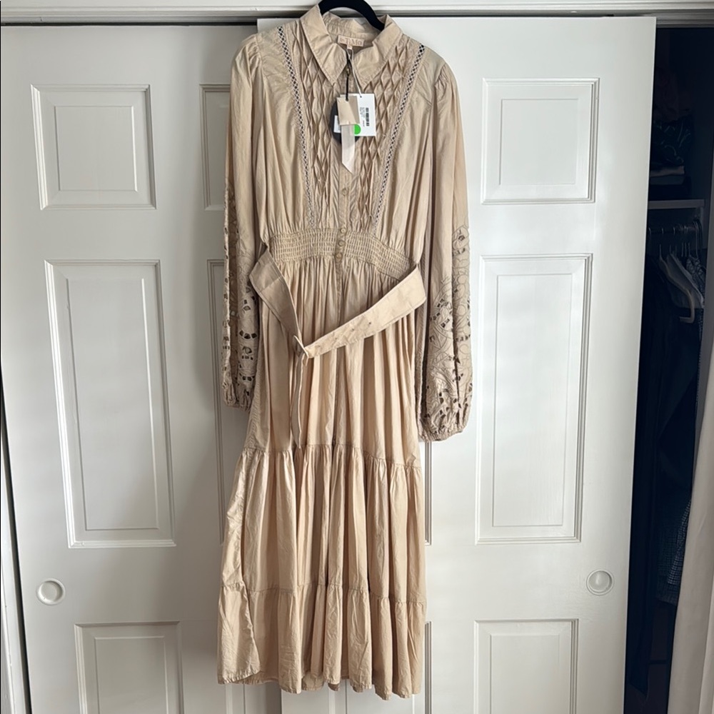 ByTimo poplin midi dress NWT beige
